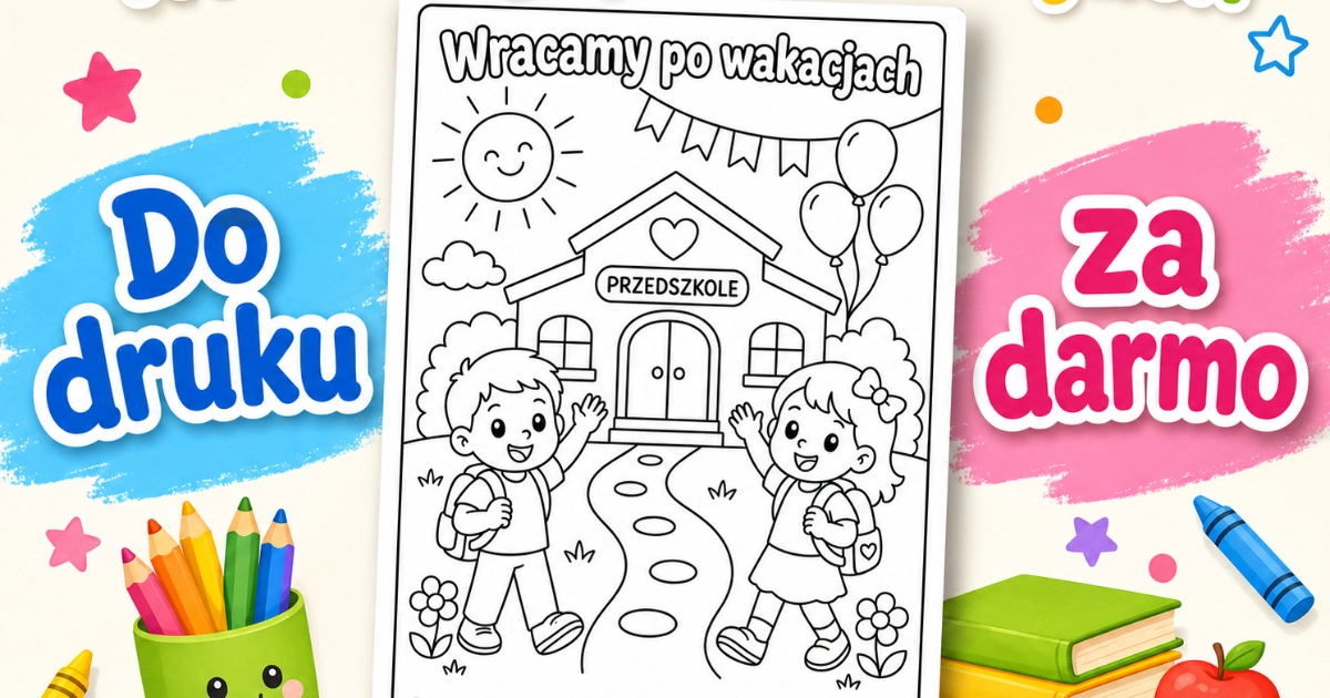 Kolorowanka do druku: Wracamy po wakacjach 38