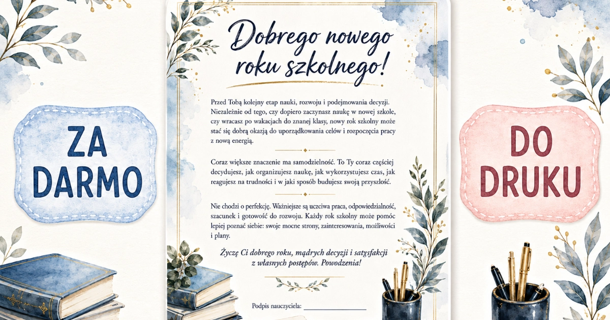 9. List powitalny dla uczniów szkoły ponadpodstawowej – do druku List powitalny: Dobrego nowego roku szkolnego! do druku 38