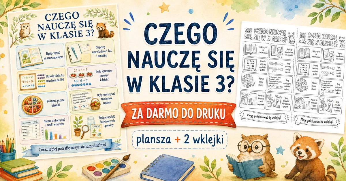 CzegoNauczeSiewklasie3 Czego nauczę się w klasie 3: Wklejki do druku 38