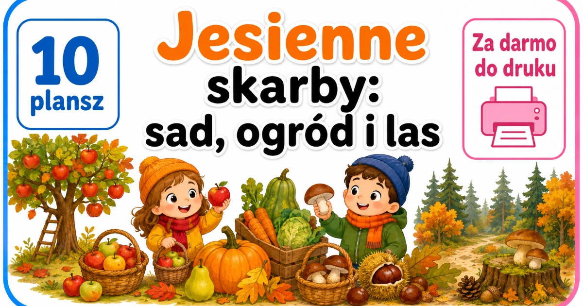 Plansze dydaktyczne do druku: Jesienne skarby 38