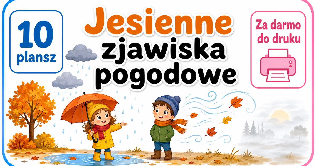 Plansze dydaktyczne do druku: Jesienne zjawiska pogodowe 38