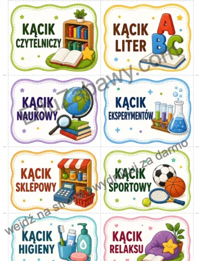 Kąciki tematyczne - mały rozmiar 40