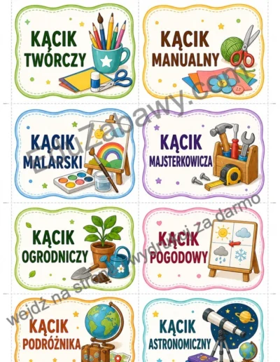 Kąciki tematyczne - mały rozmiar 39
