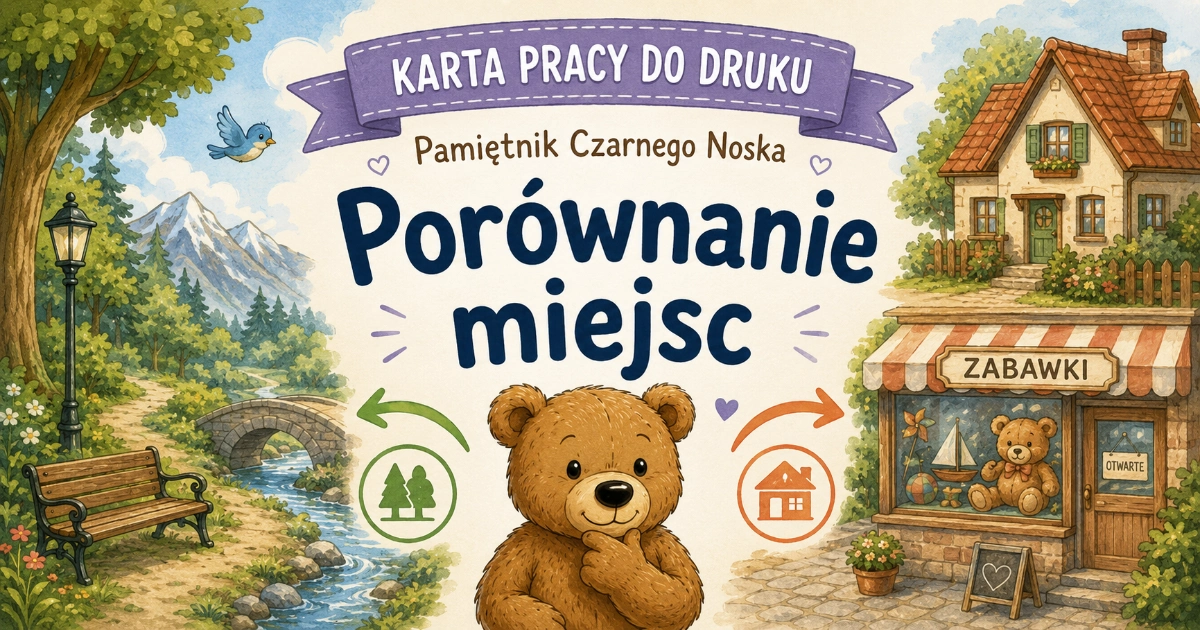 Karta pracy do lektury Pamiętnik Czarnego Noska: Miasto, wieś i góry