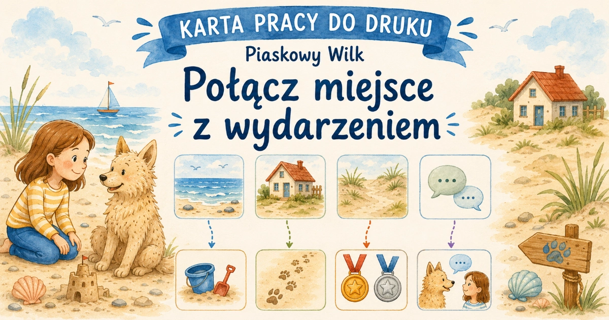 Karta pracy do lektury Piaskowy wilk: Plaża, dom i wyobraźnia