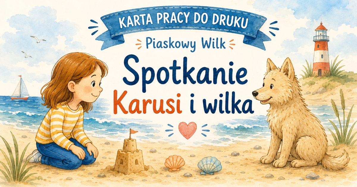 Karta pracy do lektury Piaskowy wilk: Karusia i Piaskowy Wilk