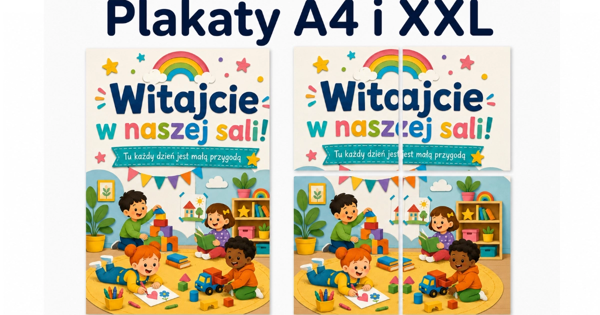Plakat A4 i XXL do druku: Witajcie w naszej sali! 38