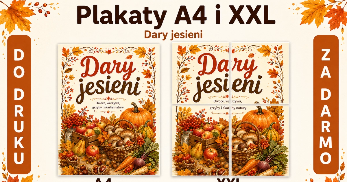 Plakat A4 i XXL do druku: Dary jesieni 38
