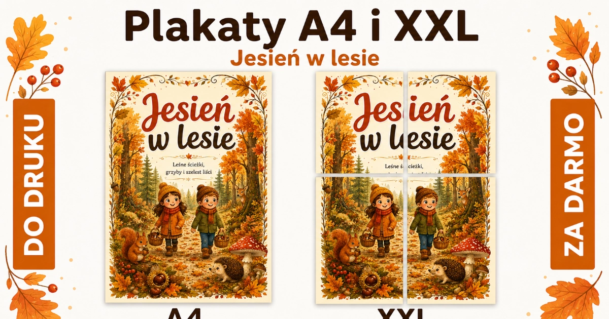 Plakat A4 i XXL do druku: Jesień w lesie 38
