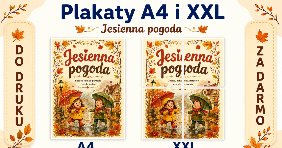Plakat A4 i XXL do druku: Jesienna pogoda 38