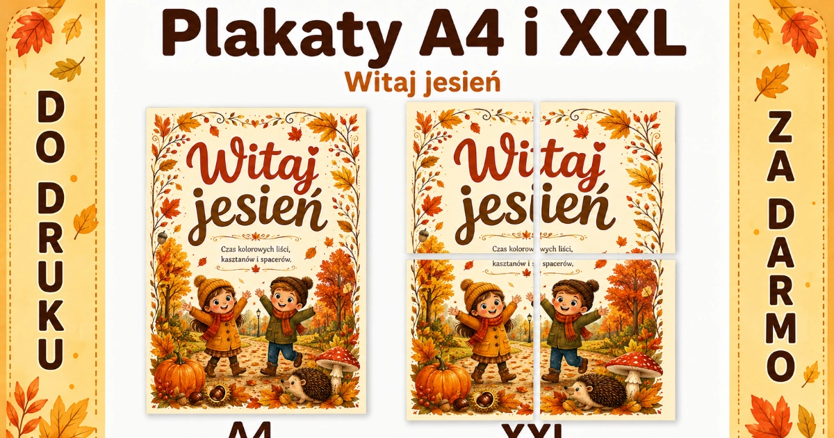 Plakat A4 i XXL do druku: Witaj jesień 38