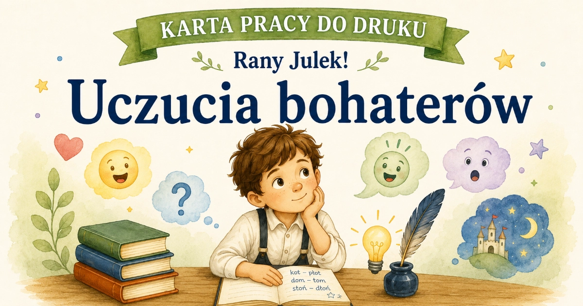 Karta pracy do lektury Rany Julek: Co czuli bohaterowie?
