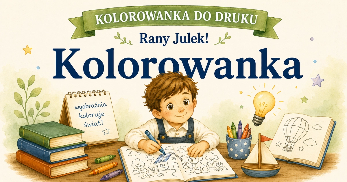 Kolorowanka do lektury „Rany Julek!”