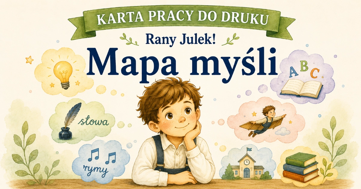 Mapa myśli do lektury „Rany Julek!”