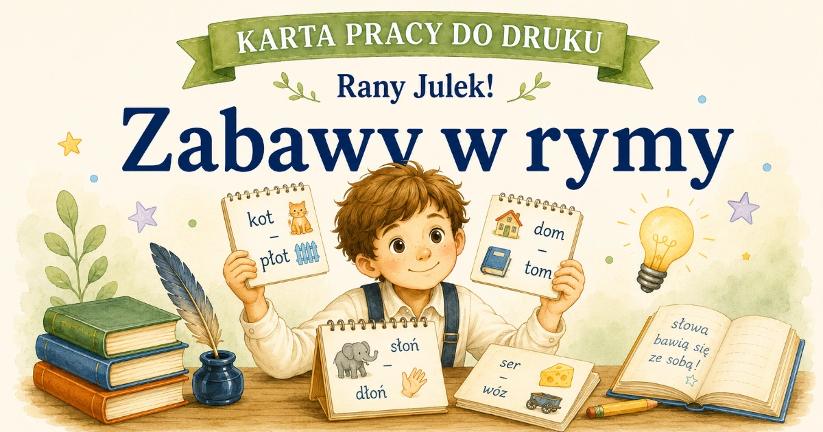 Karta pracy do lektury Rany Julek: Słowa i rymy