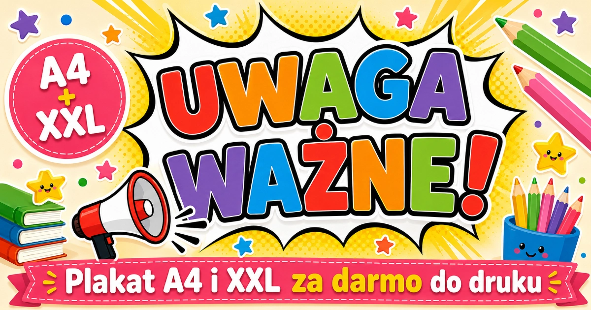 Plakaty do druku: Uwaga ważne!