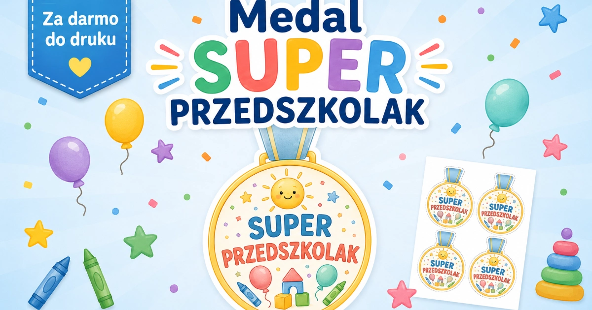 Medal Super Przedszkolak do druku