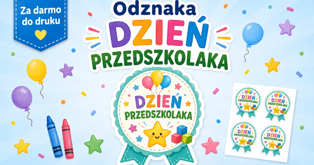 Odznaka Dzień Przedszkolaka do druku