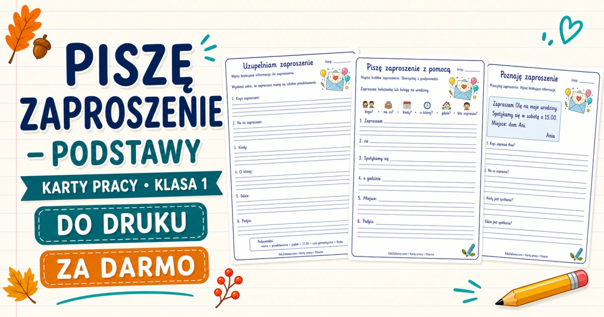 Piszę zaproszenie – podstawy