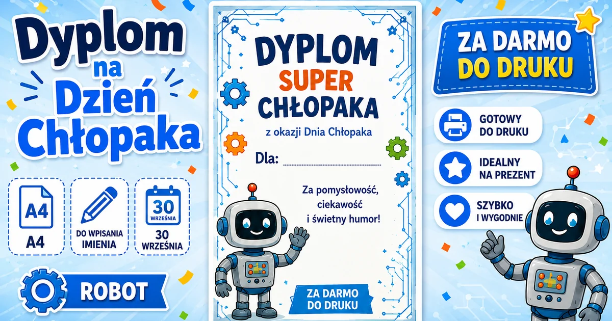 Dyplom Super Chłopaka z robotem 38