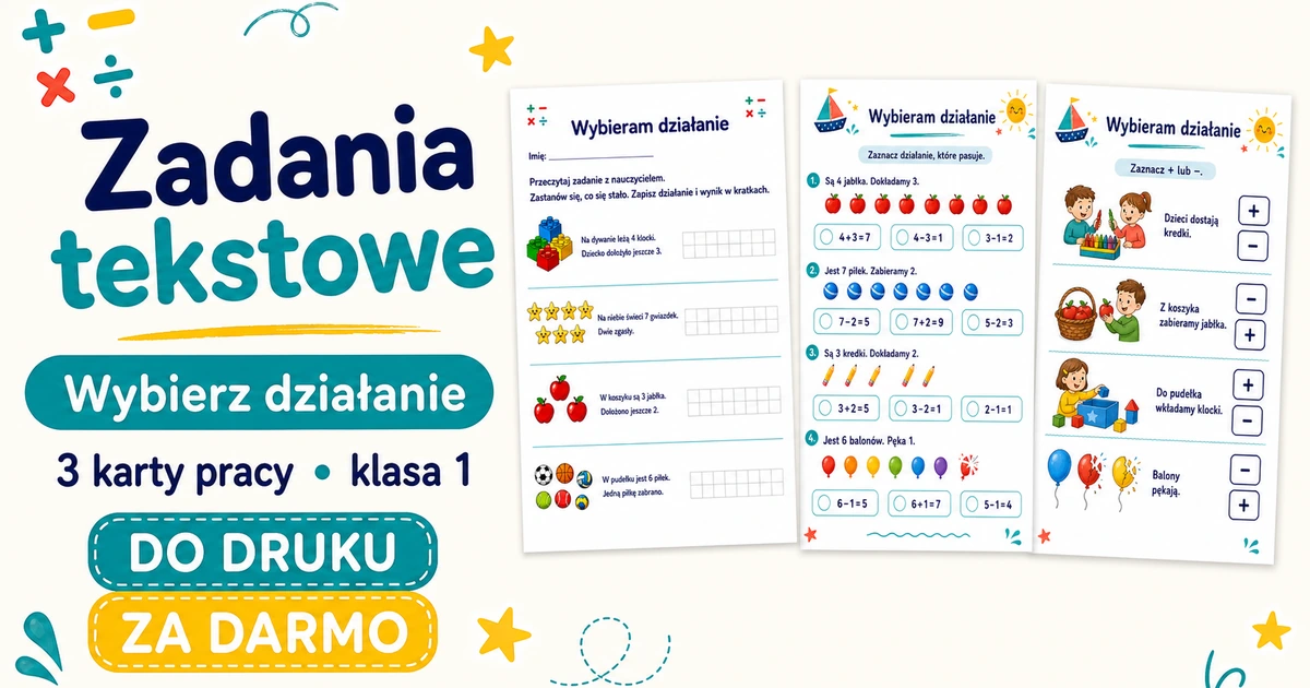 Karty pracy: Wybieram działanie