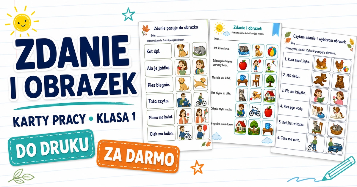 Karty pracy: Zdanie i obrazek 38