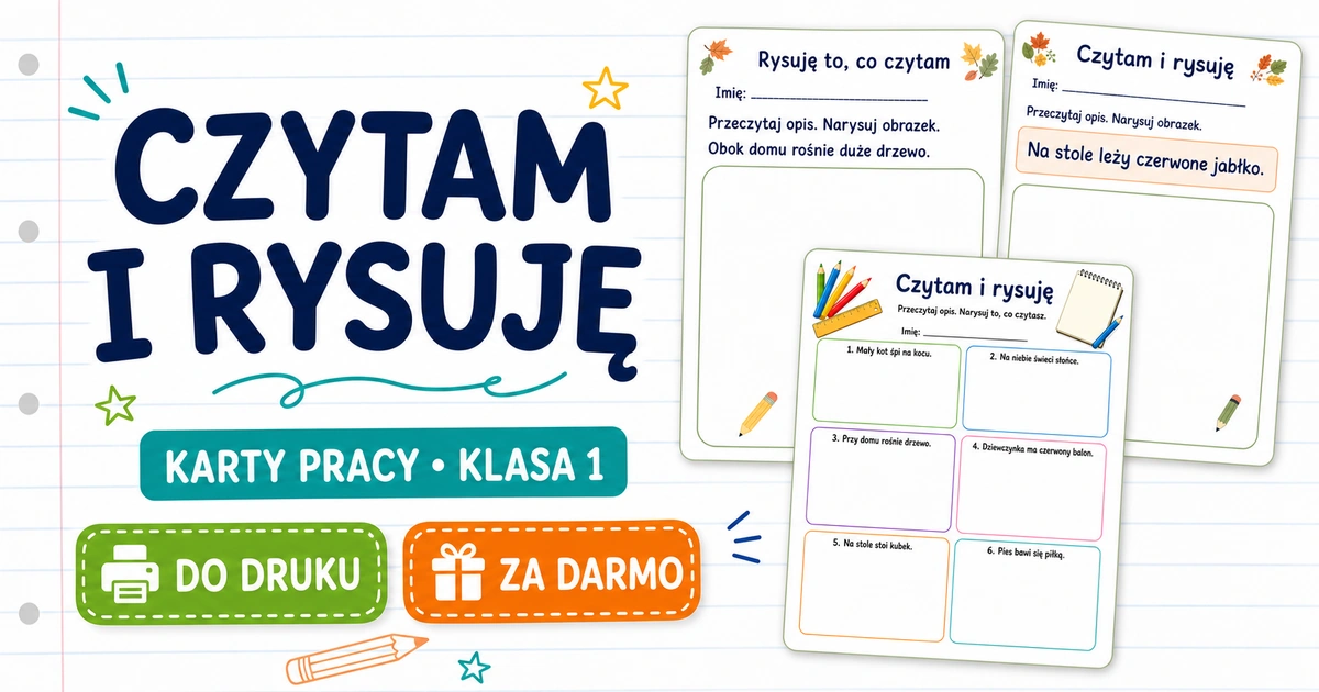 Karty pracy: Czytam i rysuję 38