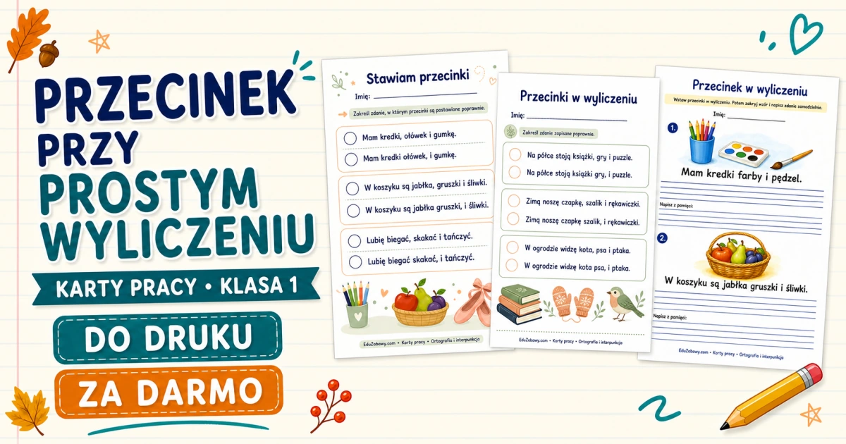 Przecinek przy prostym wyliczeniu