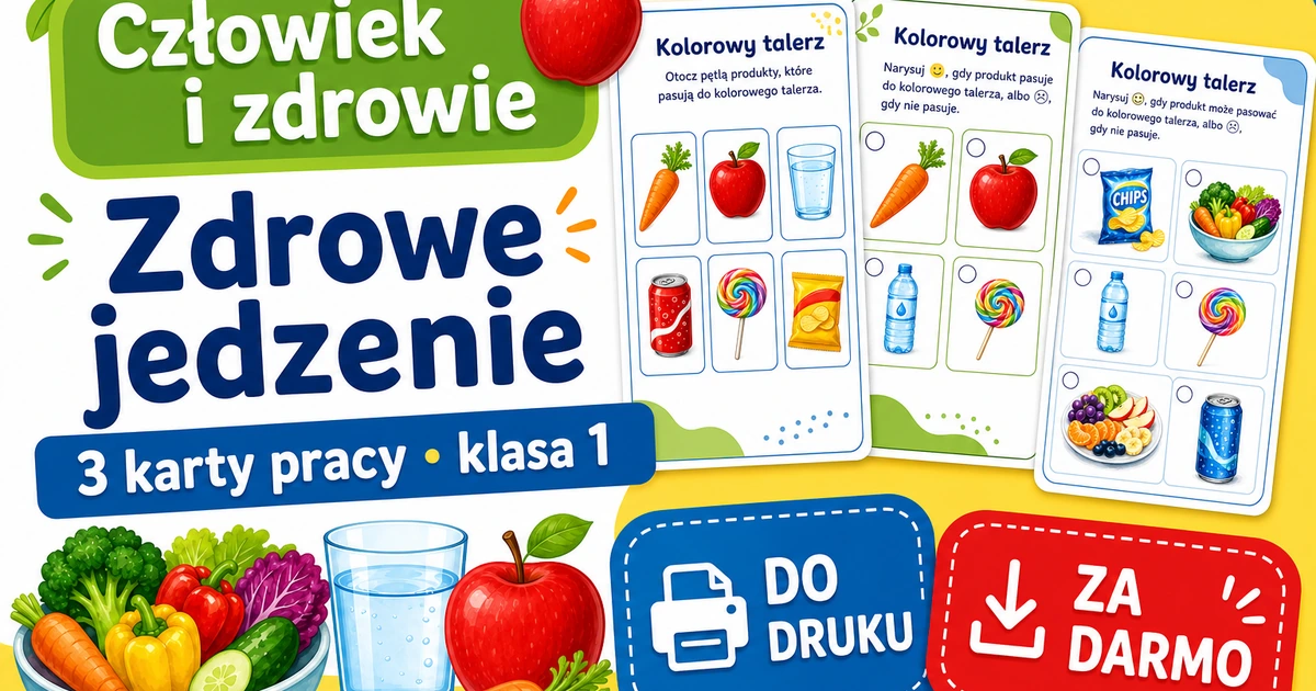 Karty pracy: Kolorowy talerz