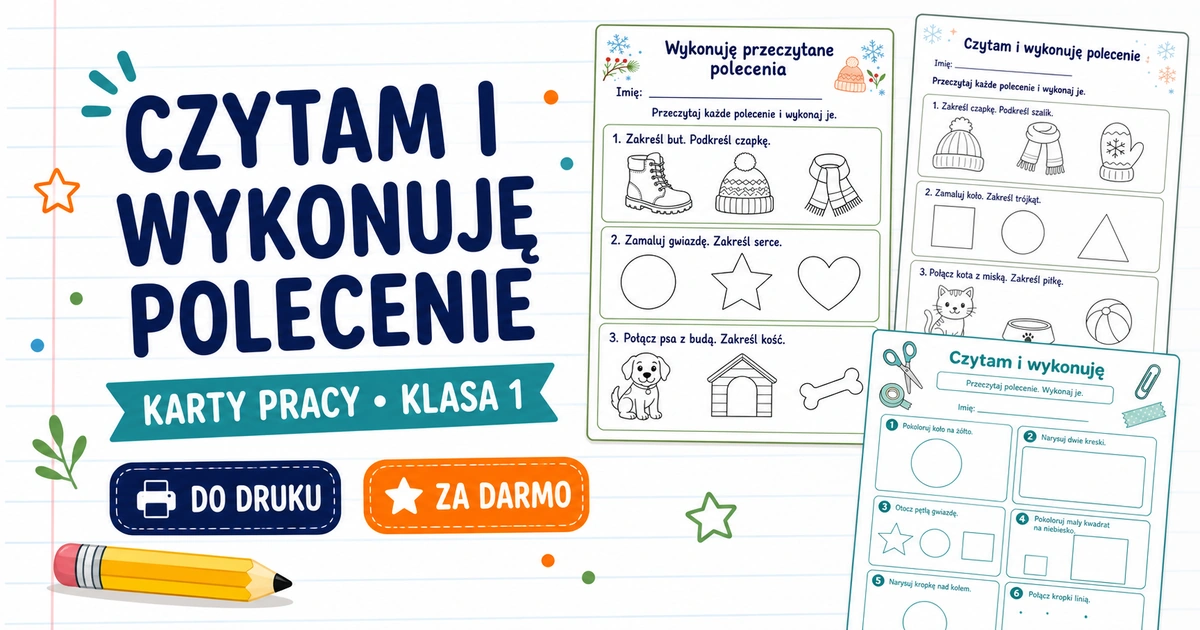 Karty pracy: Czytam i wykonuję polecenie 38