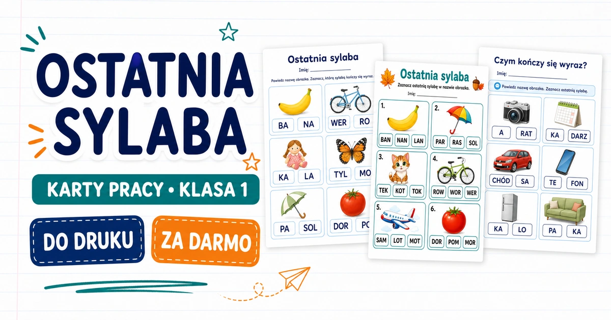 Karty pracy: Ostatnia sylaba