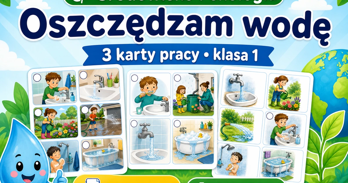 Karty pracy: Oszczędzam wodę