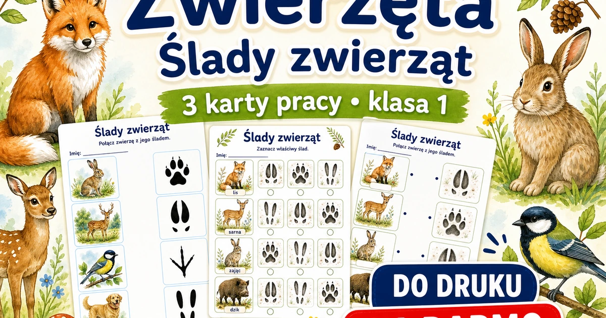 Karty pracy: Ślady zwierząt