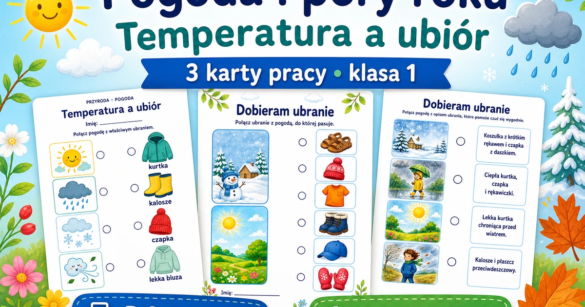 Karty pracy: Dobieram ubranie