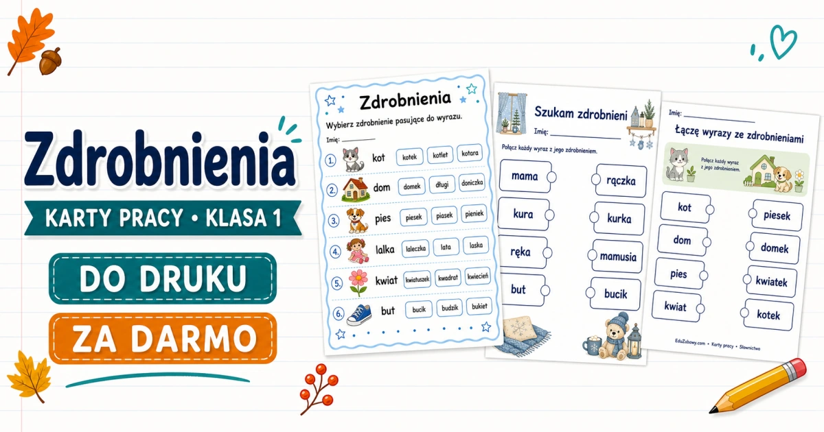 Karty pracy: Zdrobnienia