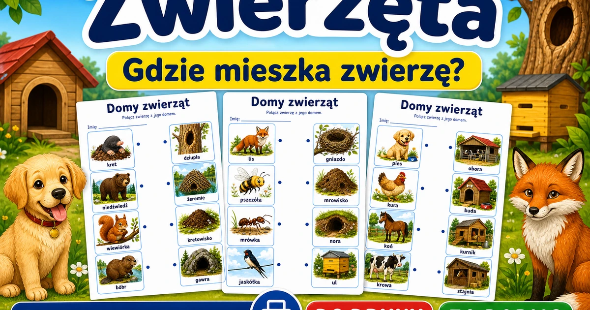 Karty pracy: Domy zwierząt