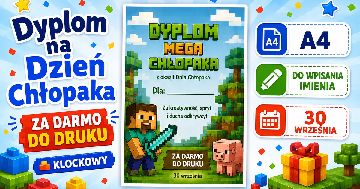 Klockowy dyplom Mega Chłopaka