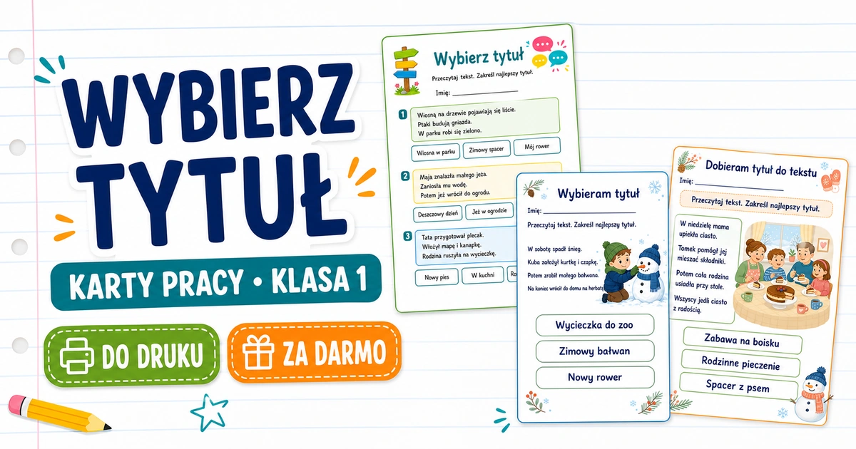 Karty pracy: Wybierz tytuł