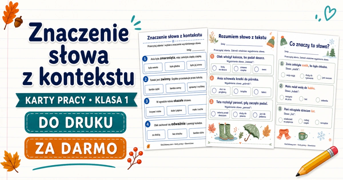 Karty pracy: Znaczenie słowa z kontekstu