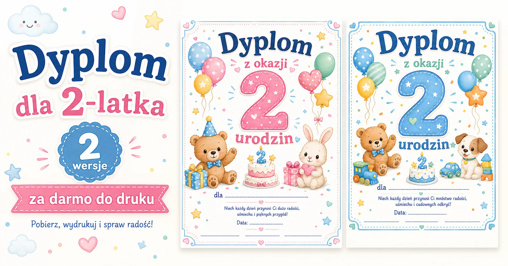 Dyplom dla 2-latka do druku