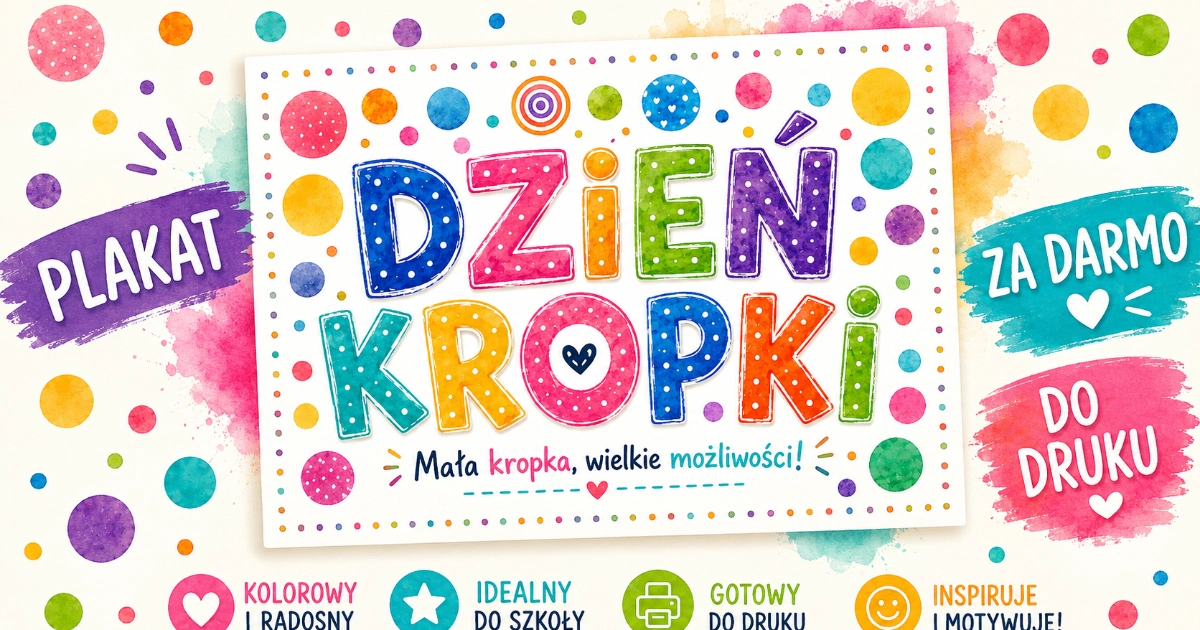 Plakat na Dzień Kropki do druku