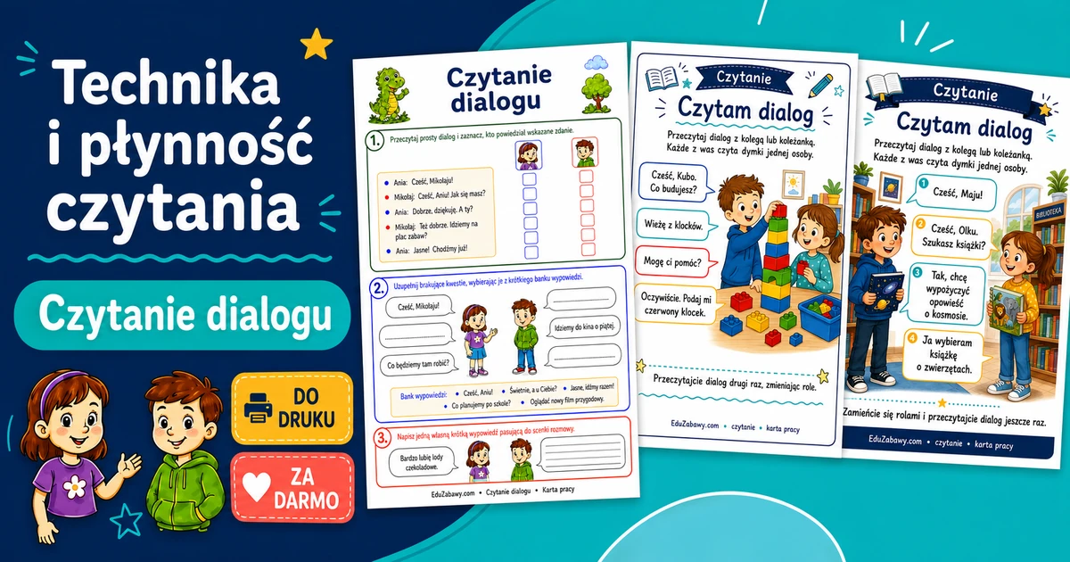 Karty pracy: Czytanie dialogu