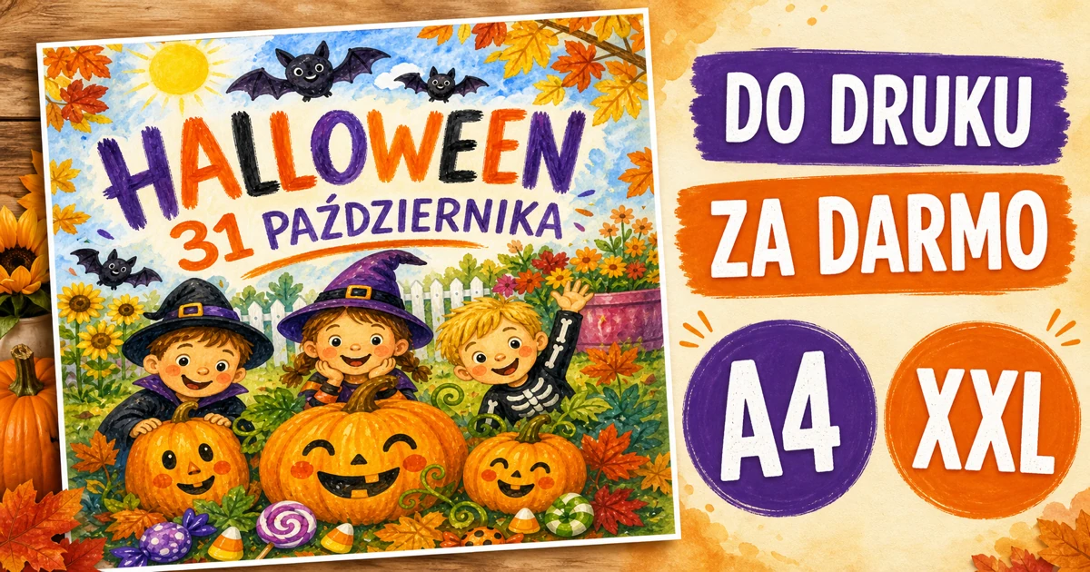 Plakaty A4 i XXL: Dyniowa zabawa