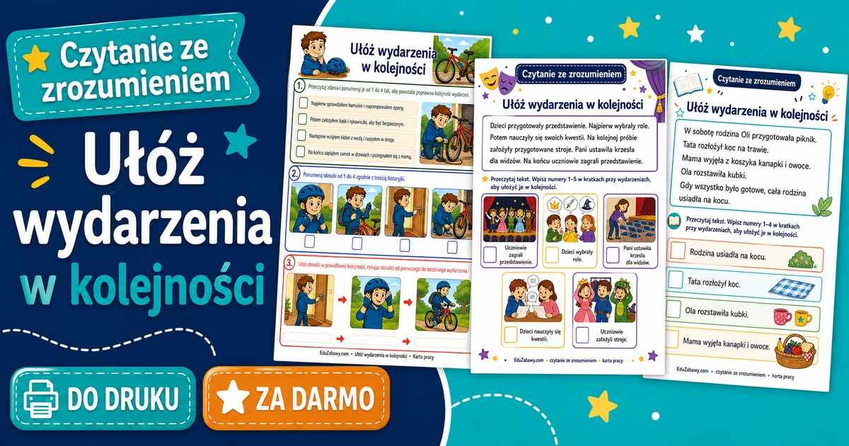 Karty pracy: Ułóż wydarzenia w kolejności