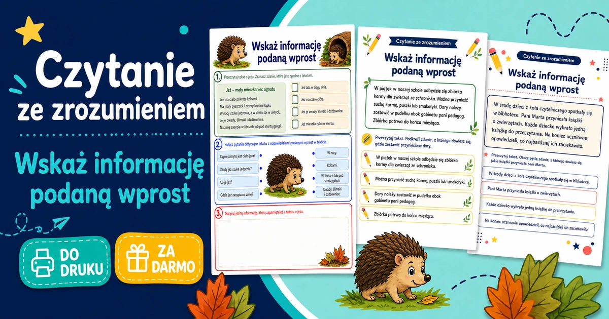Karty pracy: Wskaż informację podaną wprost