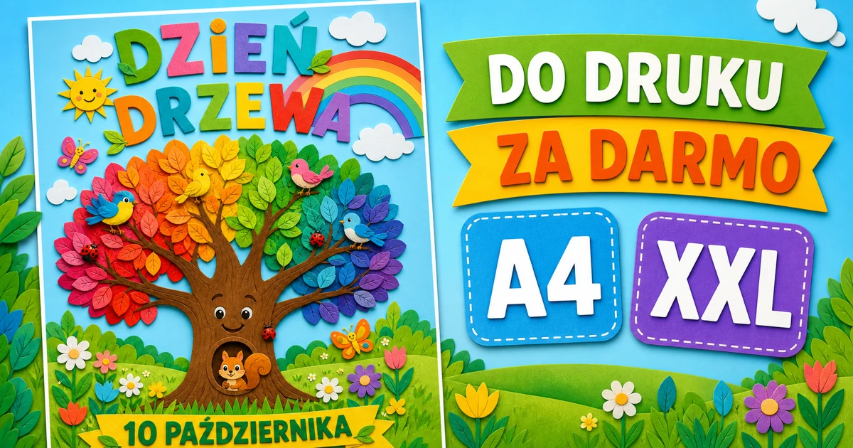 Plakat A4 i XXL: Tęczowe drzewo