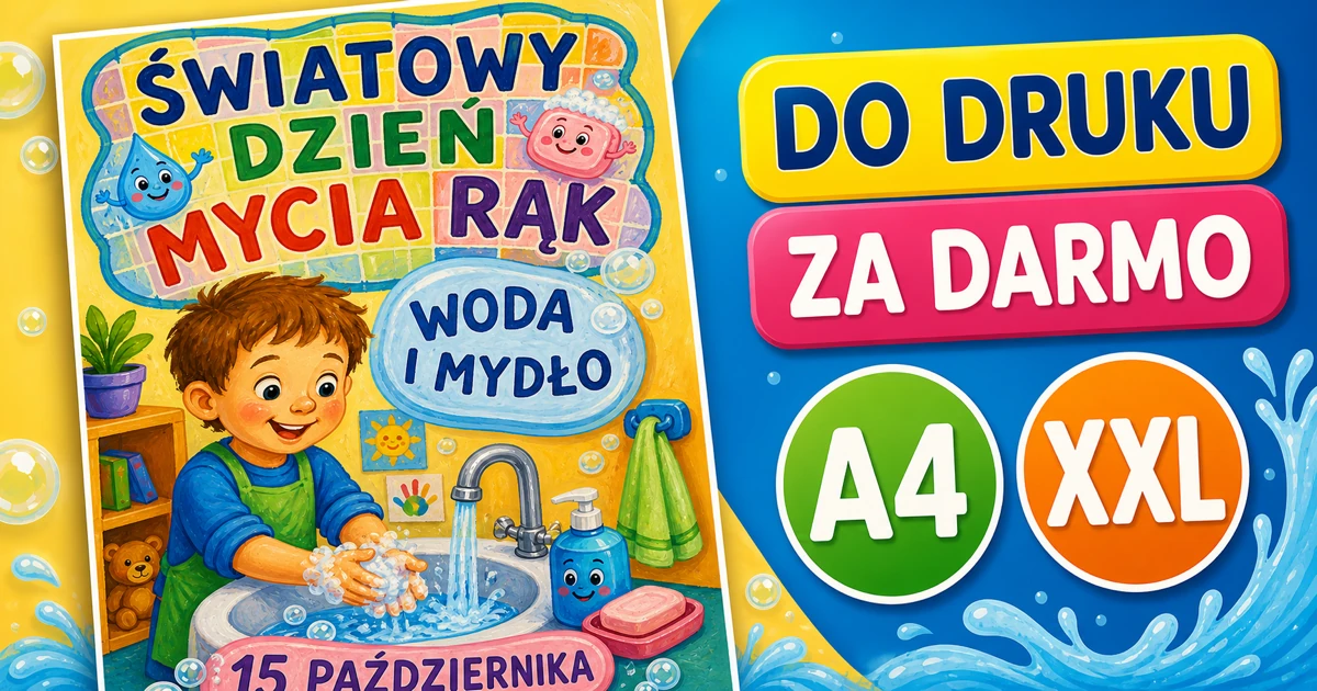 Plakat A4 i XXL: Woda i mydło