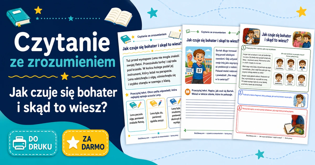 Karty pracy: Jak czuje się bohater i skąd to wiesz?