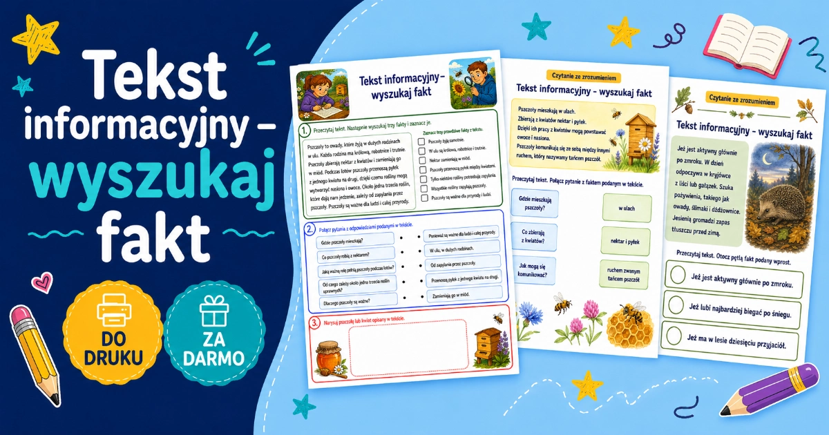 Karty pracy: Tekst informacyjny – wyszukaj fakt