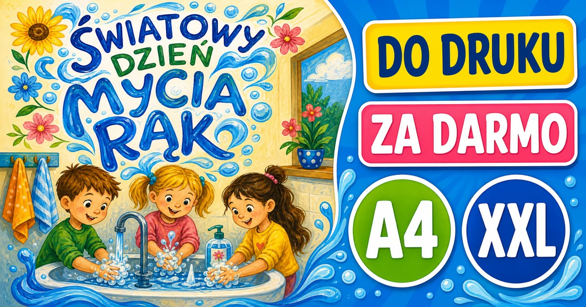 Plakat A4 i XXL: Czyste dłonie